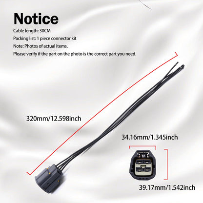 HiSport WPT1343 Engine Cooling Fan Motor Connector Compatible with Ford E-350 E-450 Expedition Explorer F-150 F-250 F-350 F-450 Super Duty Mustang Transit 150 250 350 2010-2015 Replace DU2Z14S411ABA
