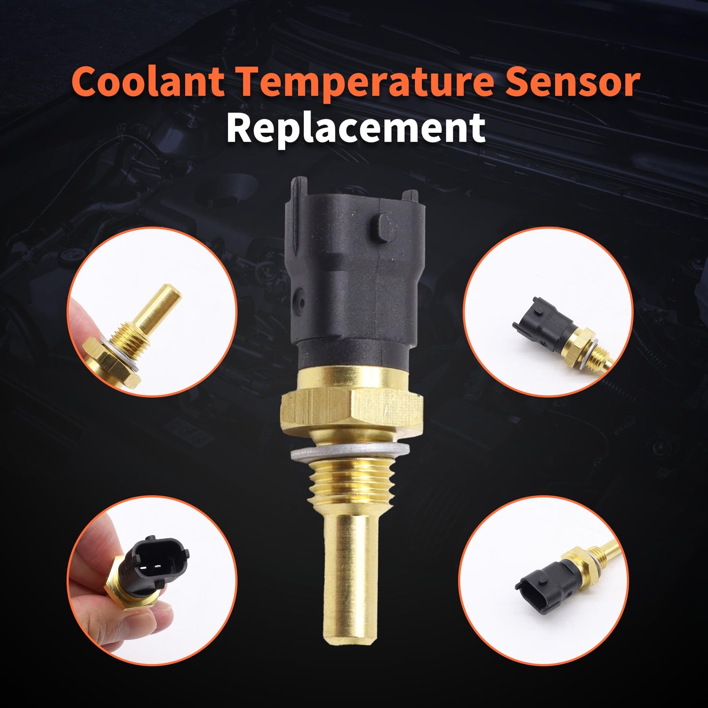 HiSport 278002895 Engine Coolant Temperature Sensor - Compatible with Sea-Doo 3D 2005-2007 GSX 1998-2000 Can-Am Traxter XL 2001-2005 Traxter T 2017 Replaces 278001016 420222425