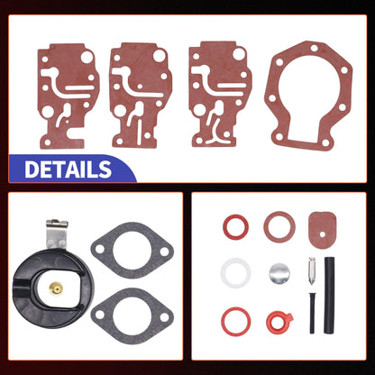 HiSport Carburetor Carb Repair Kit 439073 431897 18-7219 Replacement for Johnson Evinrude 6hp 8hp 9.9hp 15hp 20hp