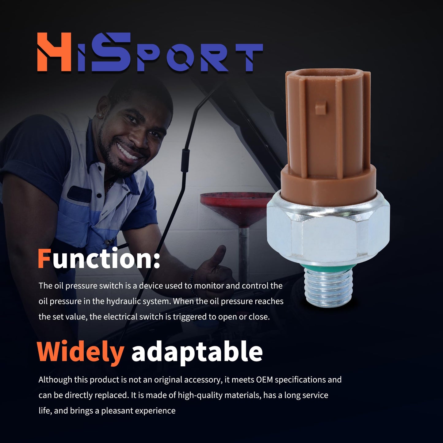 HiSport Automatic Transmission Oil Pressure Switch 28600-RPC-004 Compatible with Honda Civic 1.8L 2006-2011