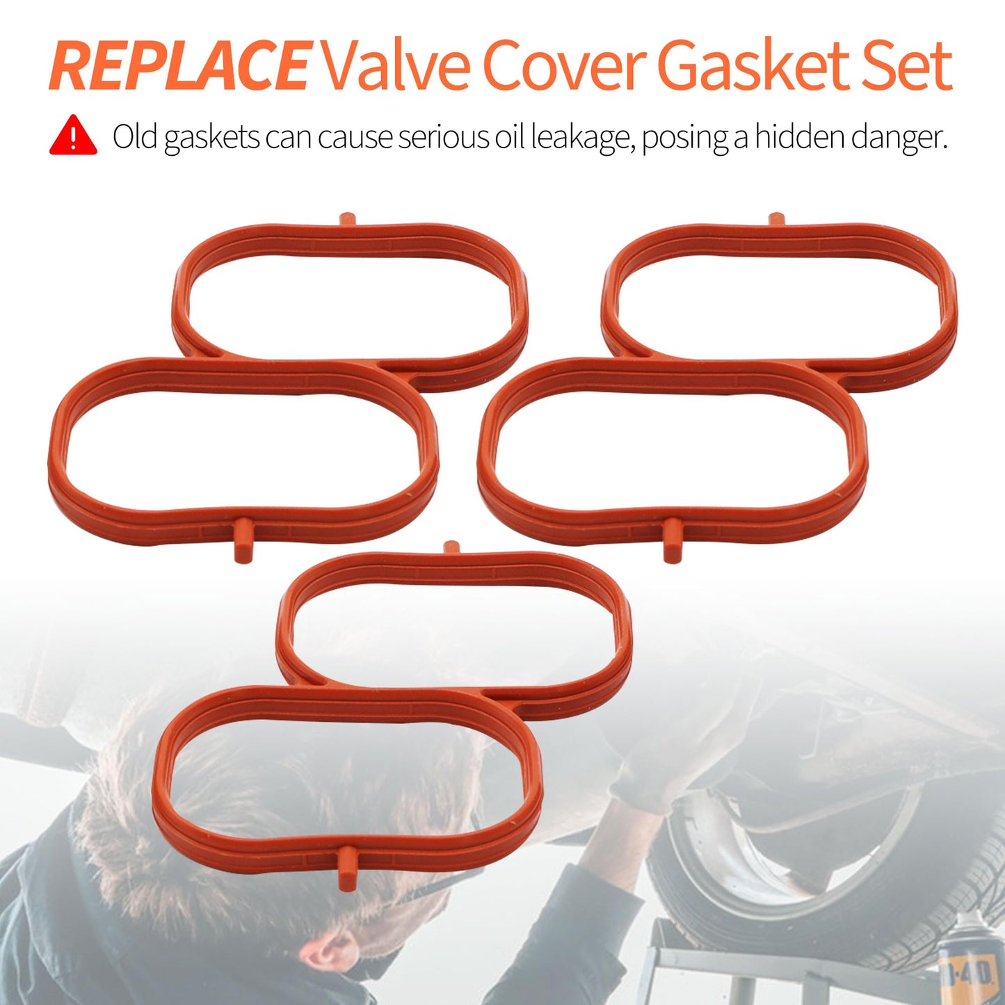 HiSport 3Pcs Air Surge Tank to Intake Manifold Gasket 17176-0P021 Compatible with Lexus ES350 RX350 RX450h 2007-2017,Replacement for Toyota Avalon Camry Highlander Sienna Venza RAV4 3.5L 2005-2017