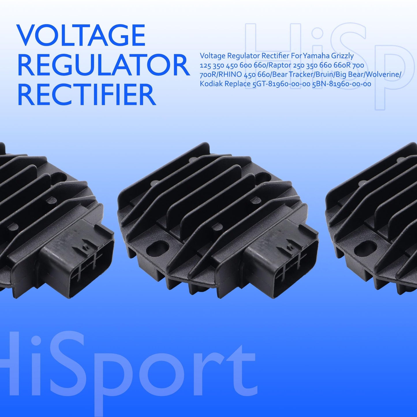 HiSport Voltage Regulator Rectifier - Compatible with Yamaha Replaces ?5GT-81960-00-00 5BN-81960-00-00 31600-HM8-003 31600-HM8-013