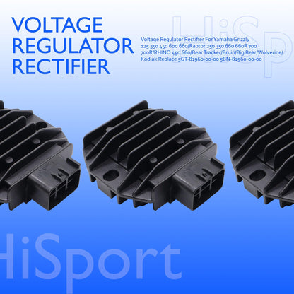 HiSport Voltage Regulator Rectifier - Compatible with Yamaha Replaces ?5GT-81960-00-00 5BN-81960-00-00 31600-HM8-003 31600-HM8-013
