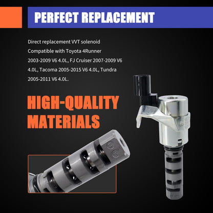 HiSport Engine Variable Valve Timing VVT Solenoid 917231 1534031010 153300P010 Compatible with Toyota 4Runner 2003-09, FJ Cruiser 2007-09, Tacoma 2005-15, Tundra 2005-11, V6 4.0L Left and Right