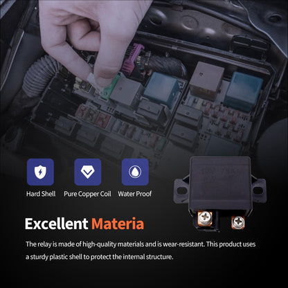 HiSport 75A 12V SPST-NO High Current Power Relay with Bifurcated Contacts Replacement for V23232-D0001-X001, 332002168