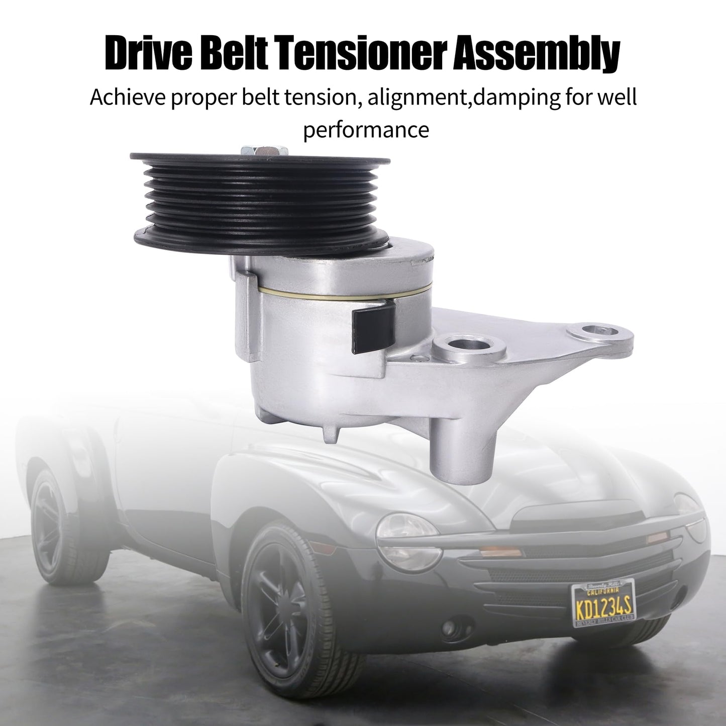 HiSport 38158 Belt Tensioner Compatible with Buick Rainier, Cadillac Escalade, Chevrolet Avalanche Express 1500 2500 3500 Suburban Tahoe, GMC Envoy Savana Sierra, Hummer H2, Isuzu NPR, Saab 9-7X