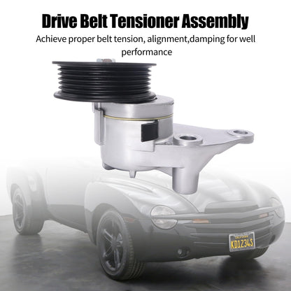 HiSport 38158 Belt Tensioner Compatible with Buick Rainier, Cadillac Escalade, Chevrolet Avalanche Express 1500 2500 3500 Suburban Tahoe, GMC Envoy Savana Sierra, Hummer H2, Isuzu NPR, Saab 9-7X