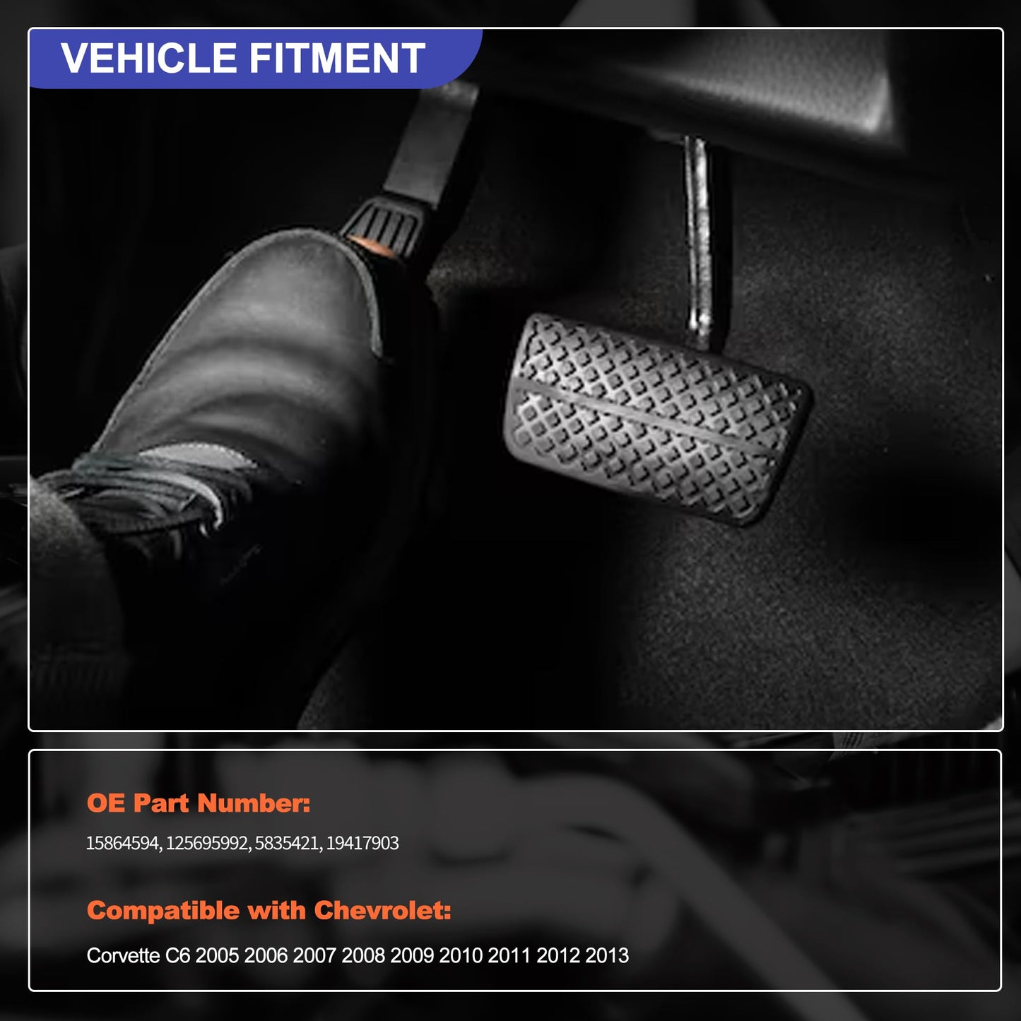 HiSport Electronic Accelerator Gas Pedal Assembly with Bracket Position Sensor Compatible with Chevrolet Corvette C6 2005-2013 19417903 25835421 15864594 12569599