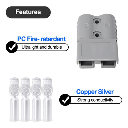 HiSport 120A Battery Quick Connect 120Amp 600V Compatible with Anderson Connector Plug, Battery Quick Disconnect Kit, Winch Quick Connect Wiring 2PCS