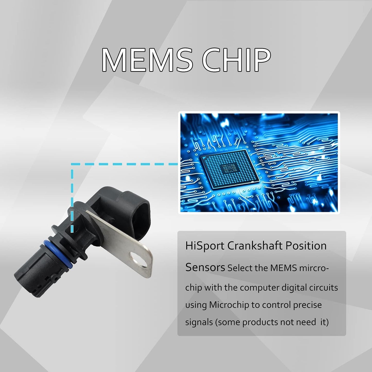 HiSport 56041479AC Crankshaft Position Sensor Compatible with Dodge Dakota Durango Nitro Ram 1500 Pickup, Jeep Commander Grand Cherokee Liberty, Mitsubishi Raider, Ram 1500 Dakota Replace 56041479AD