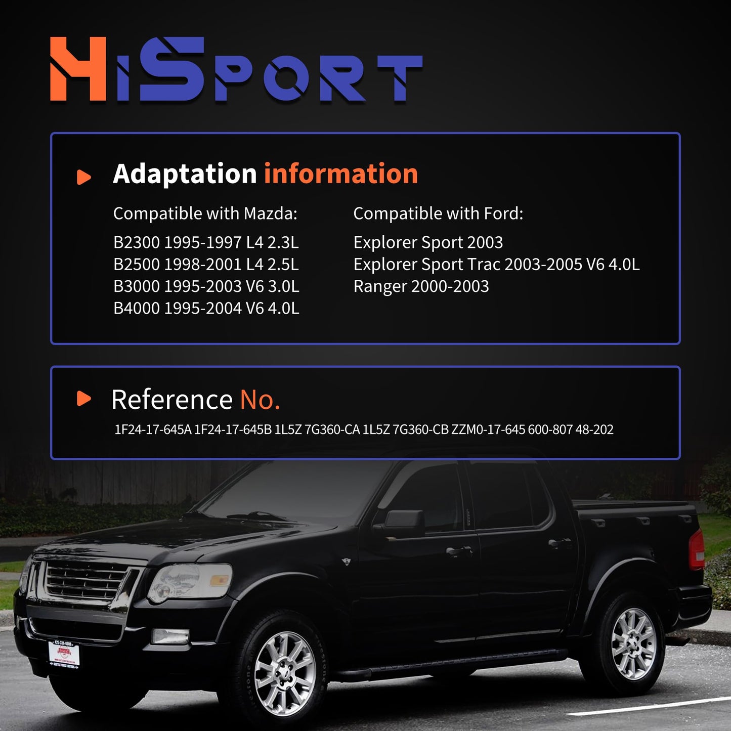 HiSport 600-807 Transfer Case Motor - Compatible with Mazda B2300 1995-1997 B2500 1998-2001 B3000 1995-2003 B4000 1995-2004 Compatible with Ford Explorer Sport 2003 Explorer Sport Trac 2003-2005