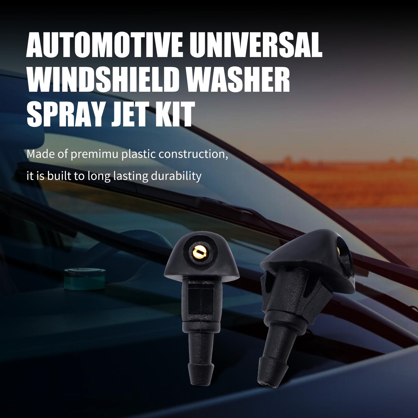HiSport 76810-S10-A02 Windshield Sprinkler Wiper Nozzle - Compatible with Honda CR-V 1999 2000 2001 2002 2003 2004 Compatible with Acura RL 1999 2000 2001 2002 2003 2004 - (Two Side)