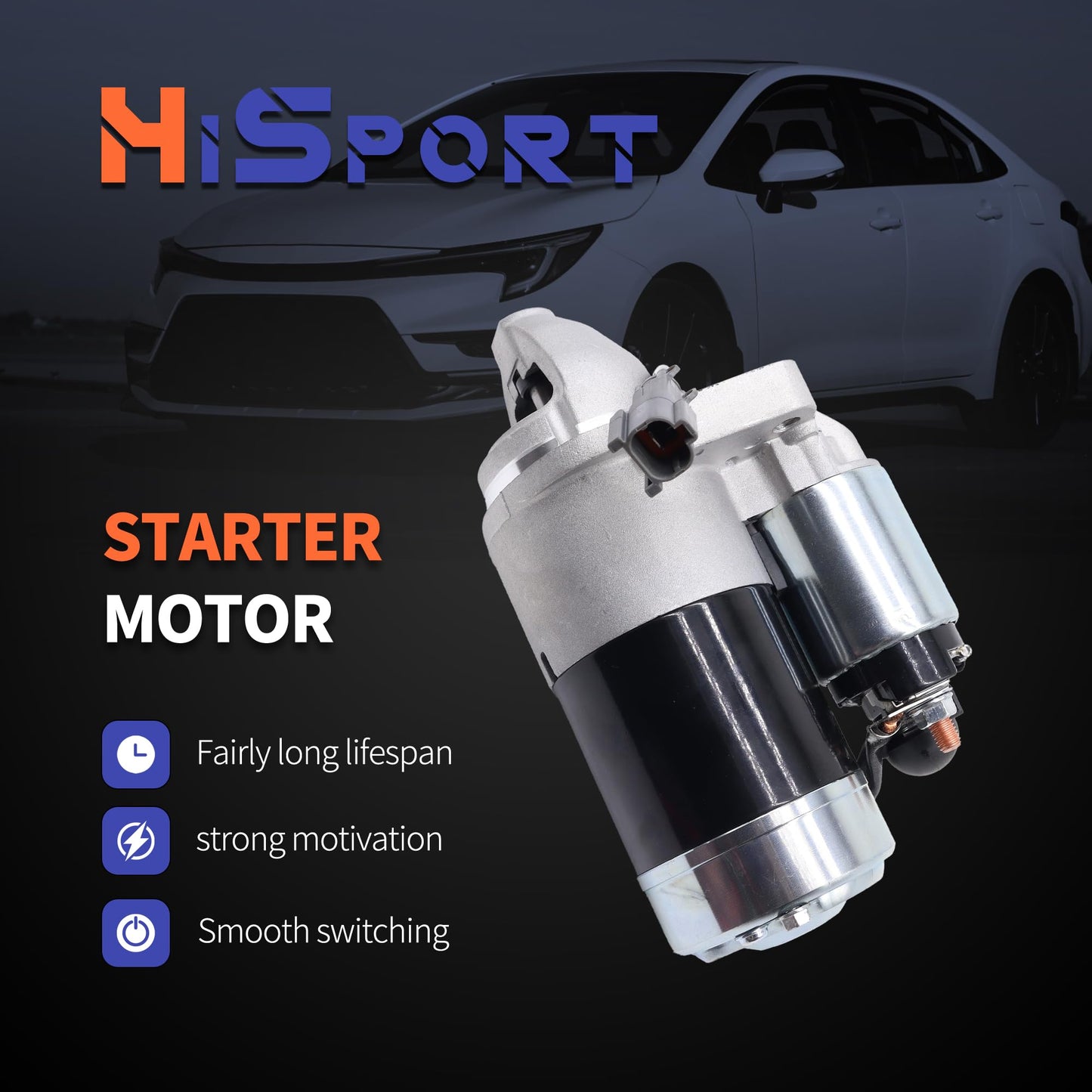 HiSport 23300-1CA0A Starter Motor - Compatible with Infiniti FX50 M56 Q70 Q70L QX56 QX70 QX80 Compatible with Nissan Armada NV2500 NV3500 Pathfinder Titan XD - Replace 19068N 19068 23300-1CA0C