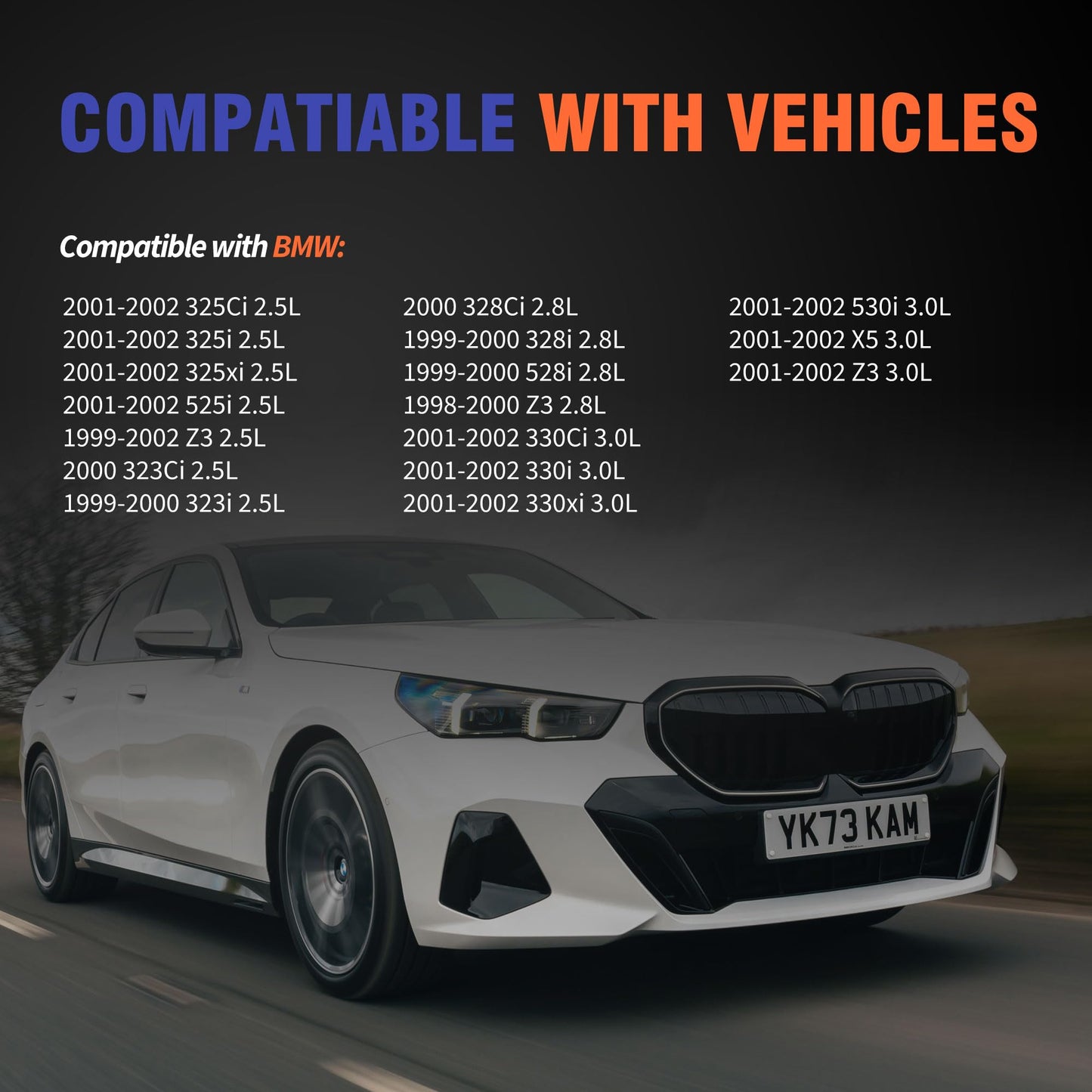 HiSport Valve Cover Gasket Set - Compatible with BMW 325Ci 325i 325xi 525i Z3 323Ci 323i 328Ci 328i 528i Z3 330Ci 330i 330xi 530i X5 Z3 1998-2002 2.5L 2.8L 3.0L - Replace 11121726537