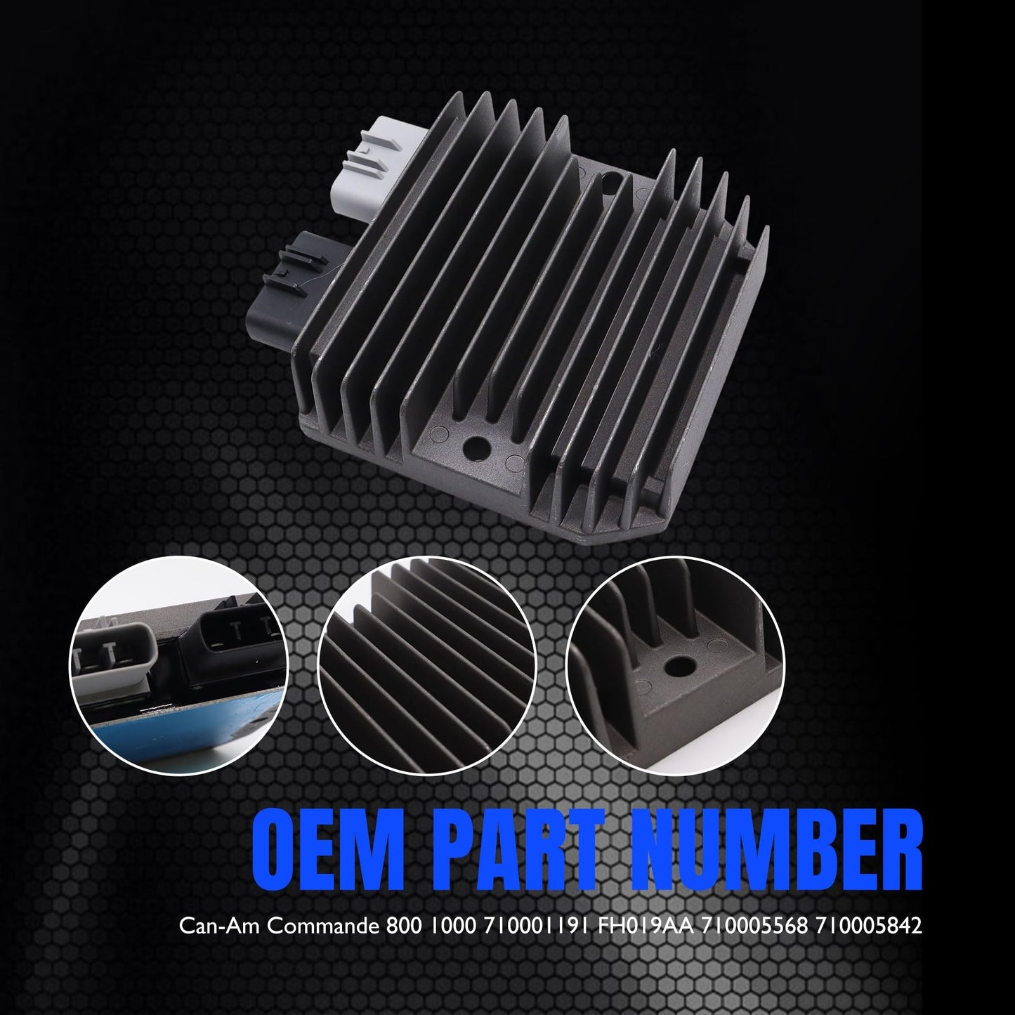 HiSport Voltage Regulator Rectifier Compatible with Can-Am Commander 1000 800 800R Max 1000 Max 800R,Defender HD10 1000 HD8 800,Maverick 1000R, Outlander 1000 500 DPS 500 XT,Renegade 1000 710001191