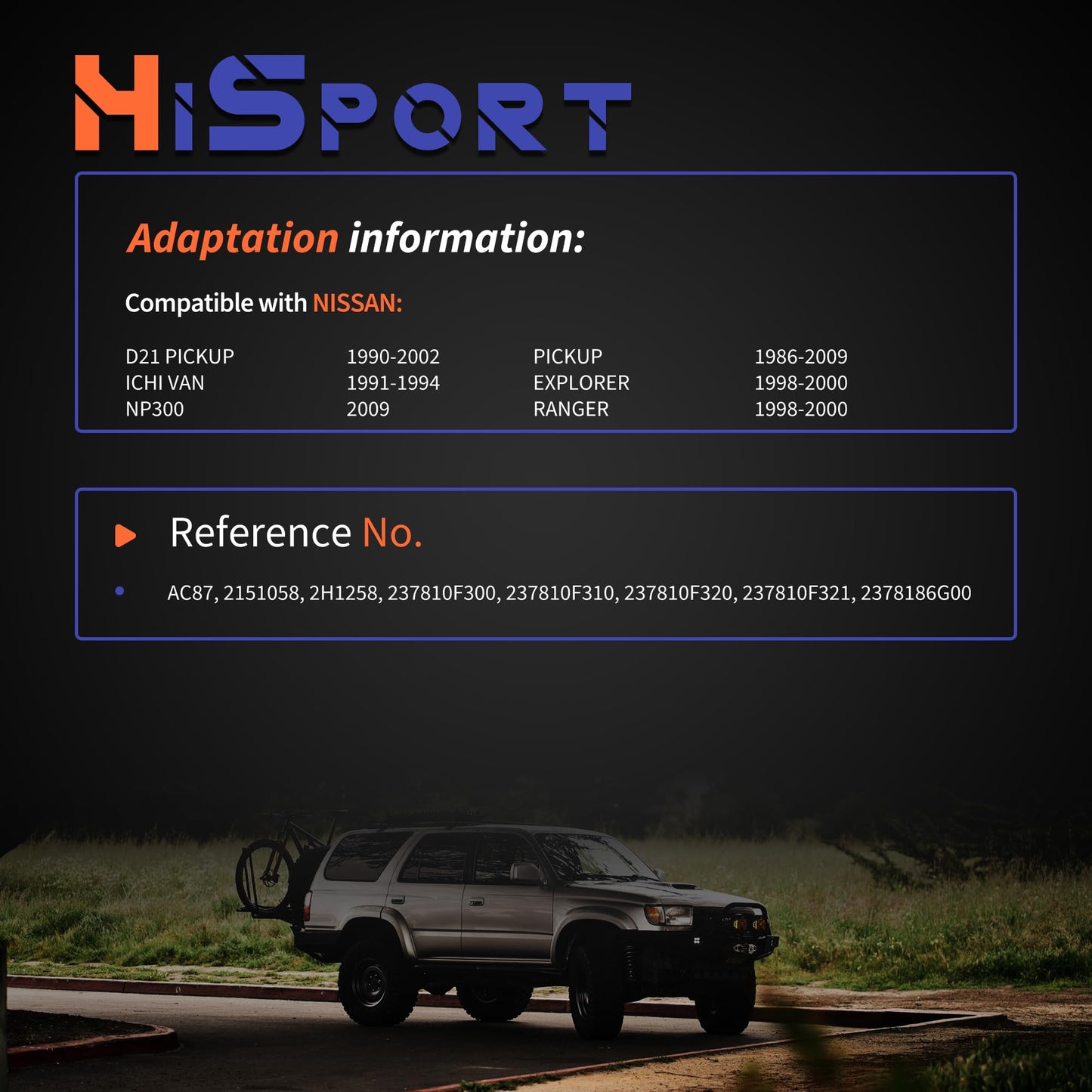HiSport AC87 Idle Air Control(IAC) Valve - Compatible with Nissan D21 Pickup Ichi Van NP300 Pickup Replaces 2H1258 237810F300