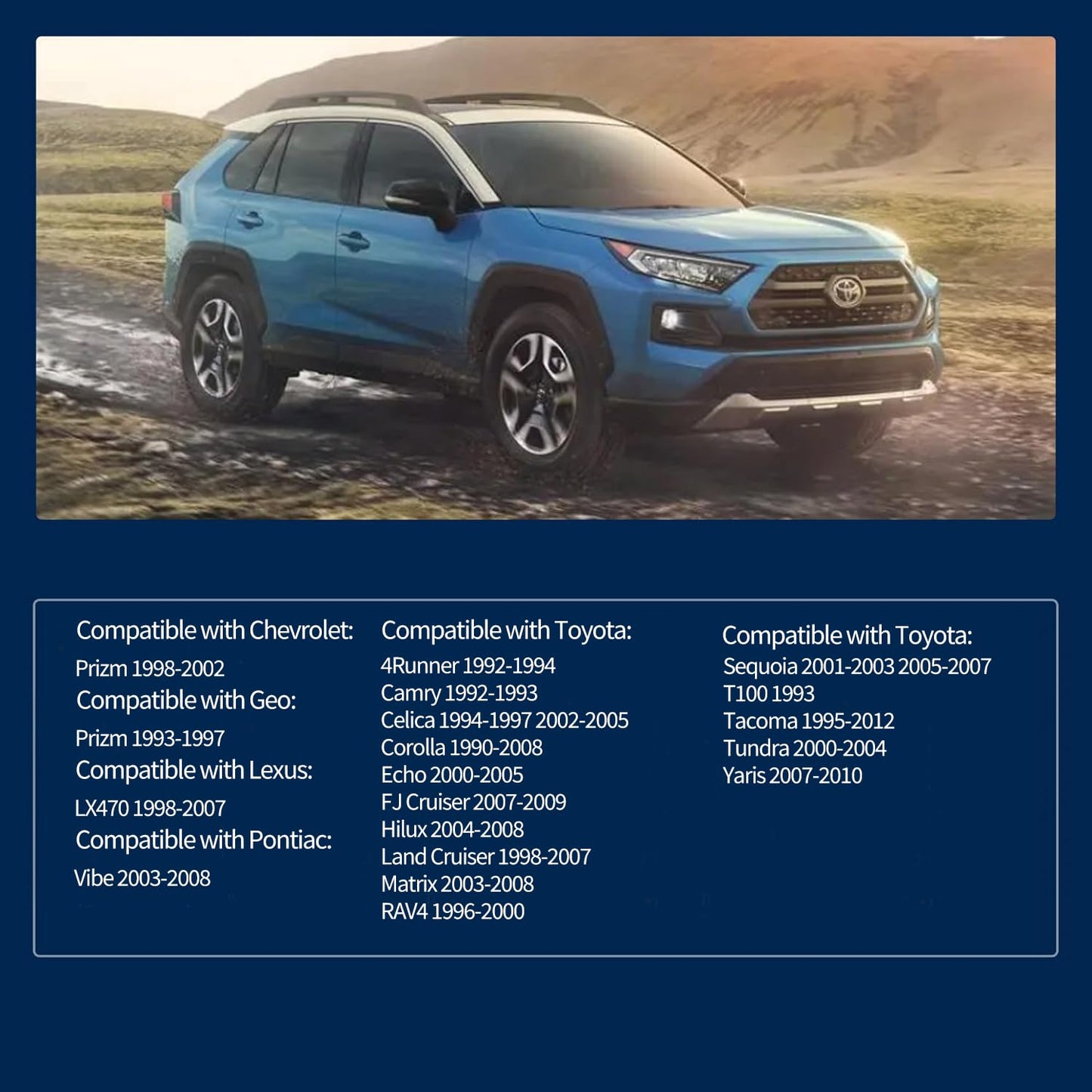 HiSport Transmission Speed Sensor 83181-12020 3Pin - Compatible with Chevrolet Geo Lexus Pontiac Toyota Prizm LX470 4Runner Camry Celica Corolla Echo Land Matrix RAV4 Sequoia T100 Tundra 1990-2012