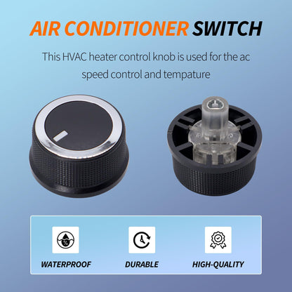 HiSport 3PCS 84141127 AC Temperature Control Knob Switch Button Compatible with Chevrolet Chevy Express 1500 2500 3500 4500, Cargo, Pasajeros, GMC Savana 2008 2009 2010 2011 2012 2013 2014 2015 2016