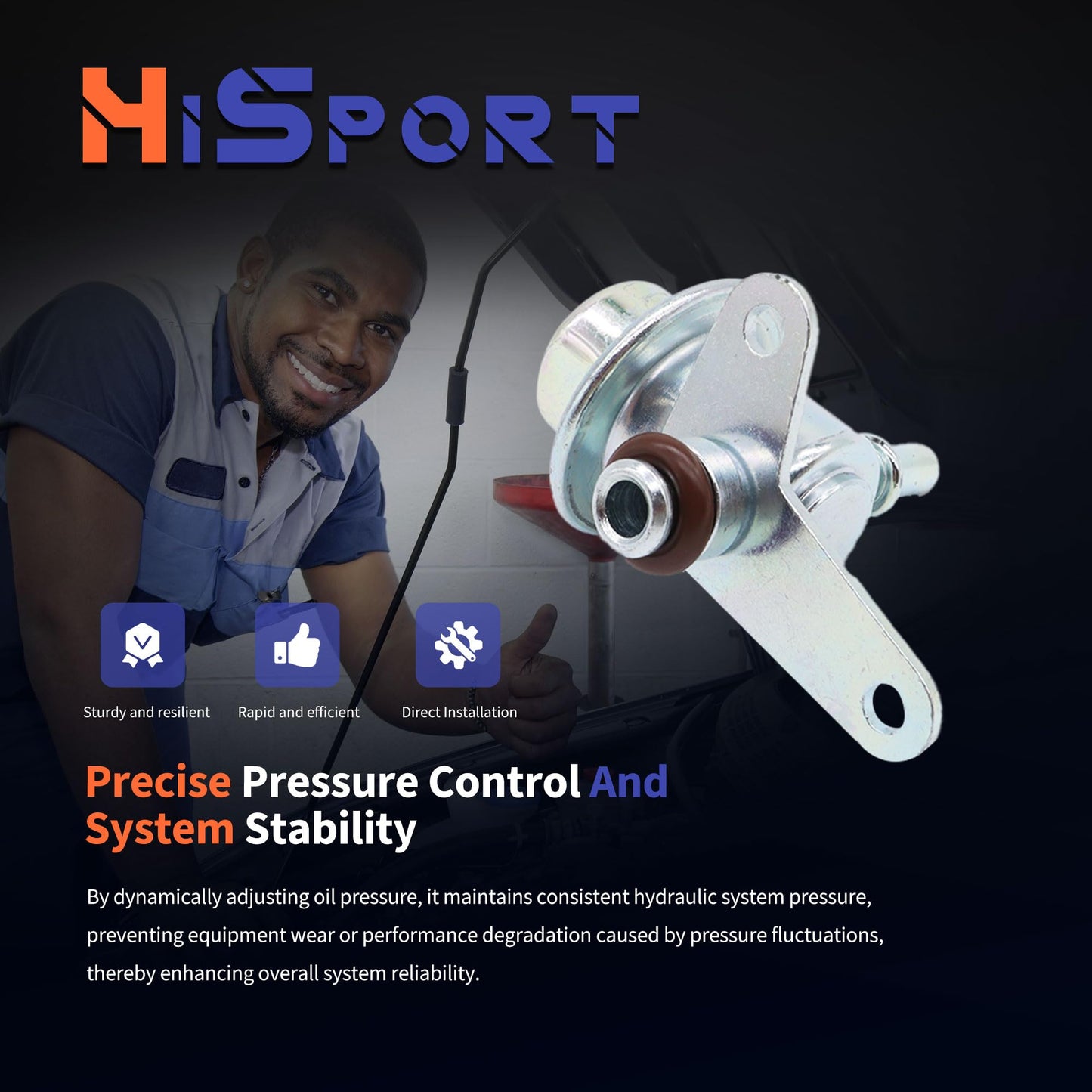 HiSport Fuel Injection Pressure Regulator PR4143 Replacement for Lexus ES300 1997-2001 for Toyota Avalon 1998-2001 Camry 1997-1998 Solara 1999-2003 Sienna 1998-2000, 3.5 Bar