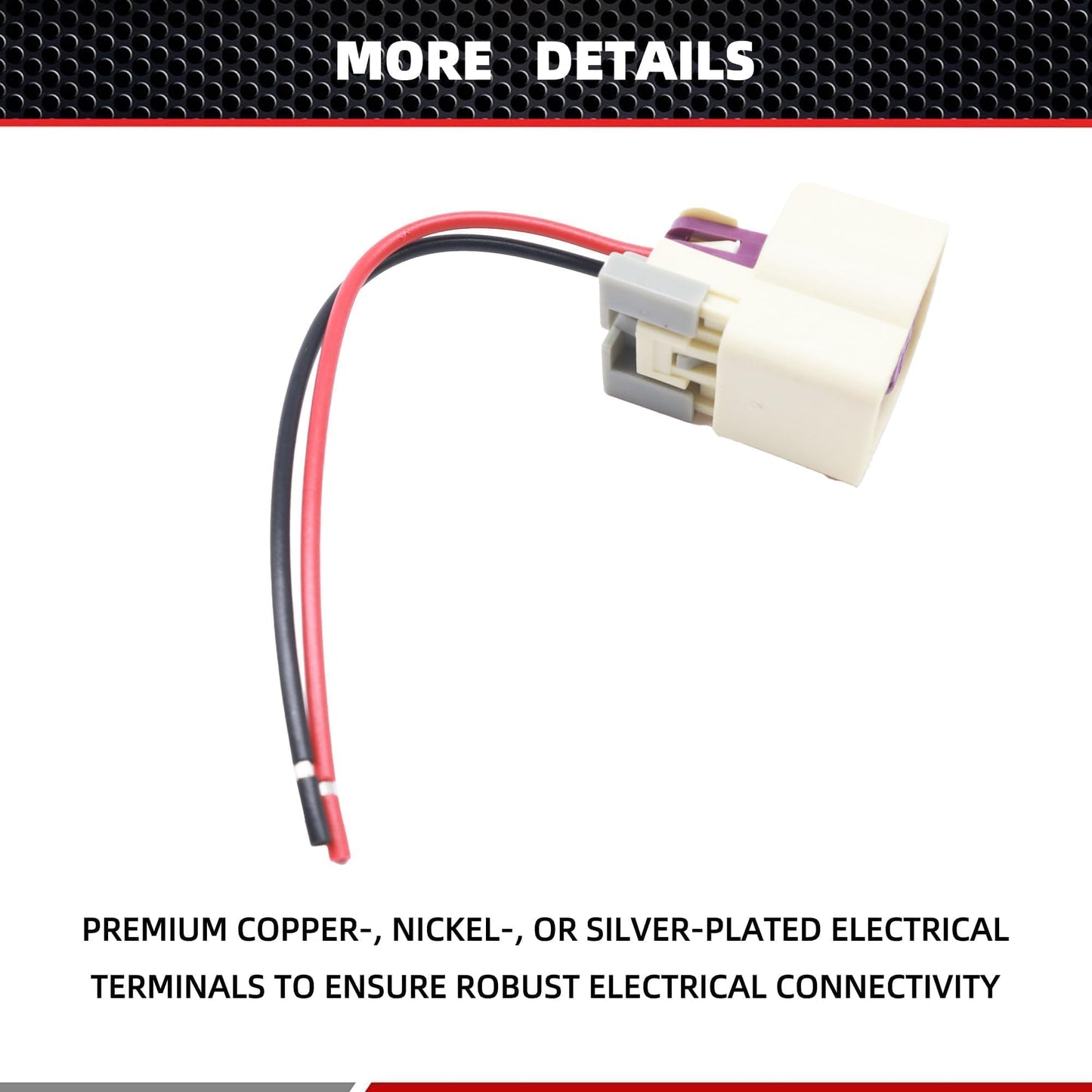 HiSport 13580877 Detonation Knock Sensor Connector Comptible with Buick Cascada, Cadillac ATS, Chevrolet Chevy Avalanche, GMC Acadia, Hummer, Isuzu, Oldsmobile Aurora, Pontiac, Saab, Saturn, Suzuki