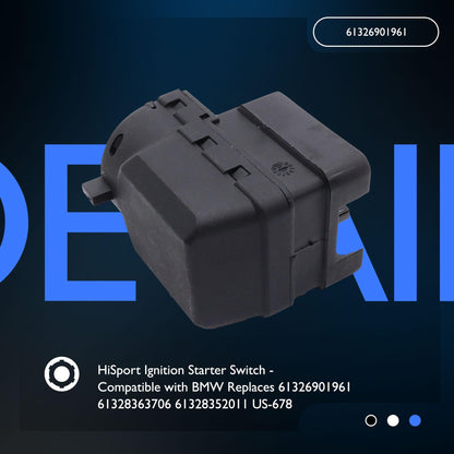 HiSport 61326901961 Ignition Starter Switch - Compatible with BMW 323CI 323I 325CI 325I 325XI 328CI 328I 330CI 330I Replaces 61328363706 61328352011 US-678