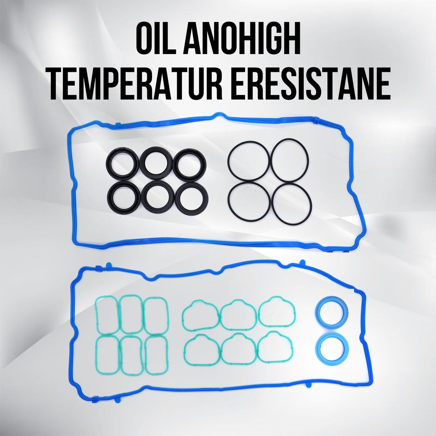 HiSport VS50805R Valve Cover Gasket Kit Set - Compatible with 2011-2020 Chrysler 300 200 Town & Country Dodge Challenger Charger Grand Caravan Journey Durango Avenger - Replace MS97204