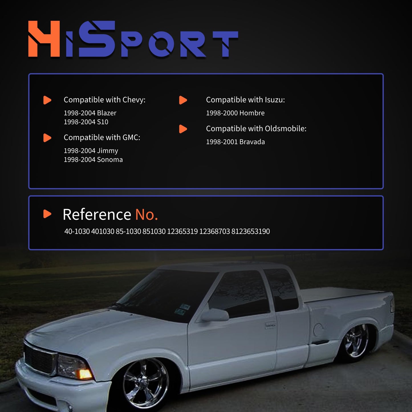 HiSport New Front Windshield Wiper Motor 12368703 - Compatible with Chevy Blazer S10 GMC Jimmy Sonoma Isuzu Hombre Oldsmobile Bravada 1998-2004