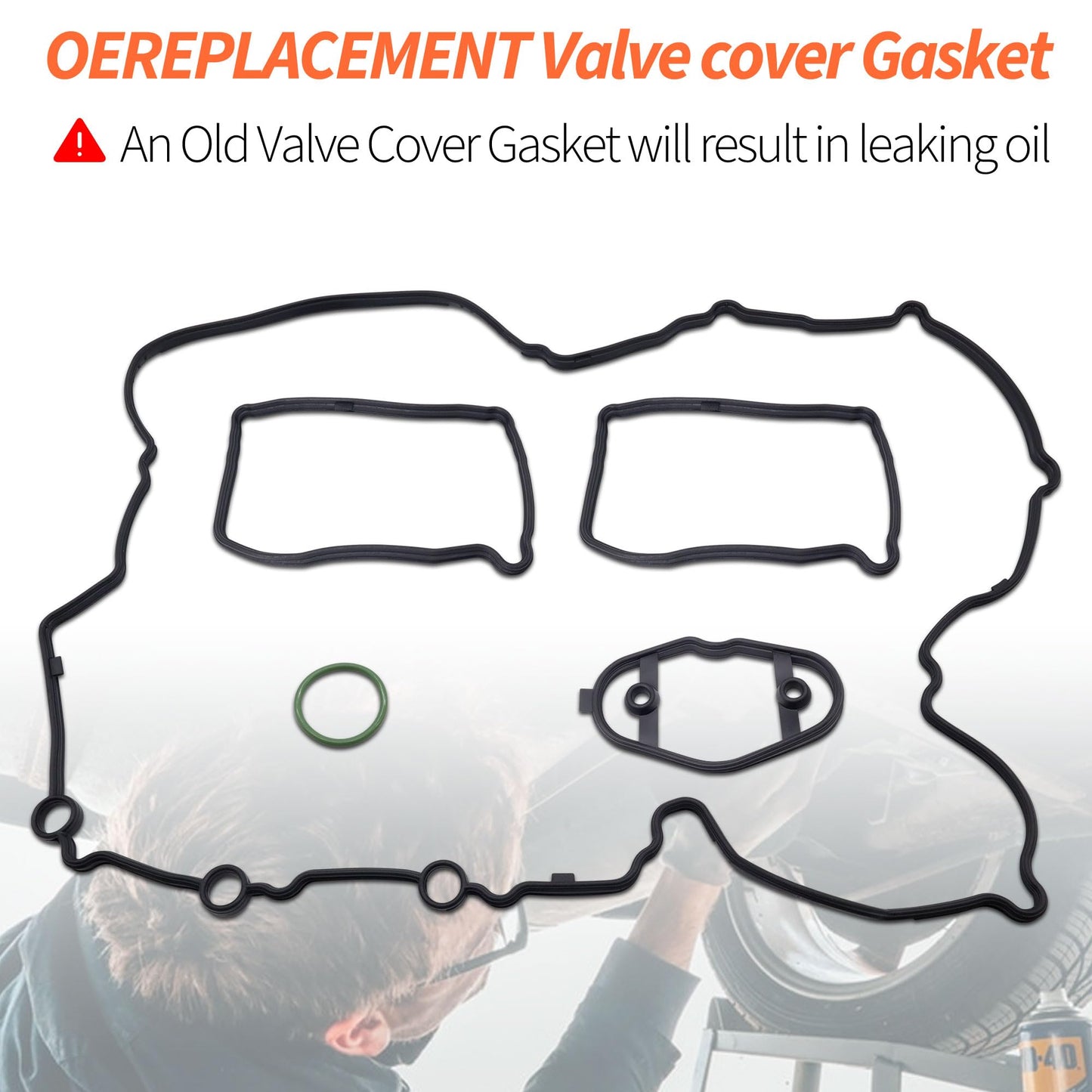 HiSport Cylinder Head Valve Cover Gasket Seal - Compatible with BMW 228i xDrive 320i xDrive 328i GT xDrive 428i xDrive Gran Coupe 528i xDrive X1 X3 X4 Z4 2.0L 2012-2018 - Replace 11127588418