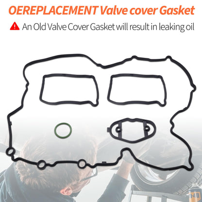 HiSport Cylinder Head Valve Cover Gasket Seal - Compatible with BMW 228i xDrive 320i xDrive 328i GT xDrive 428i xDrive Gran Coupe 528i xDrive X1 X3 X4 Z4 2.0L 2012-2018 - Replace 11127588418
