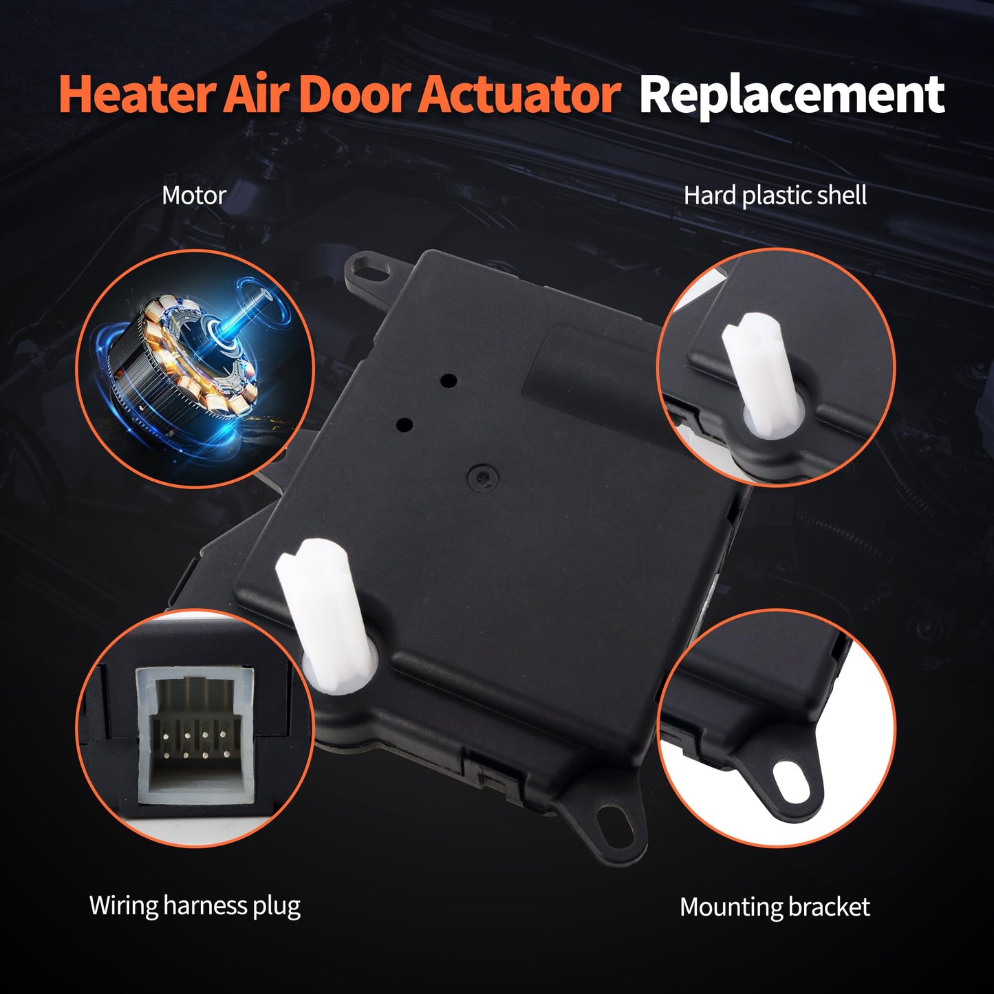 HiSport 604-213 HVAC Blend Door Actuator - Compatible with Ford Expedition Explorer Compatible with Mercury Mountaineer Compatible with Lincoln Navigator Aviator 2002-2013