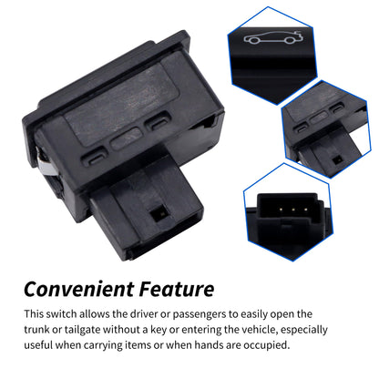 HiSport 61319200316 Trunk Unlock Release Switch Button - Compatible with BMW 530e 430i 440i 530i 540i 230i 330i 340i M240i M2 330e M4 228i 428i 435i 228i 535d 2002-2020