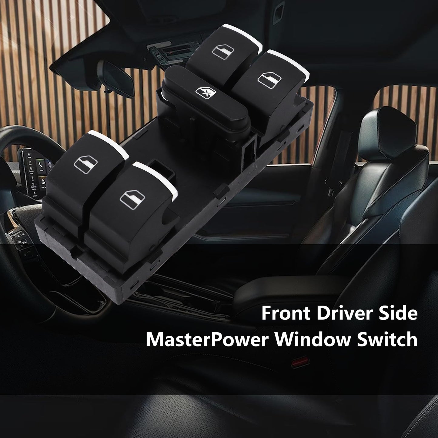 HiSport Master Power Window Switch Compatible with Volkswagen CC 2009-2017,Golf 2010-2013,GTI 2007-2013,Jetta 2005-2017,Passat 2006-2017,Rabbit 2006 2007 2008 2009,Tiguan 2009-2017 Replaces 11K4959857