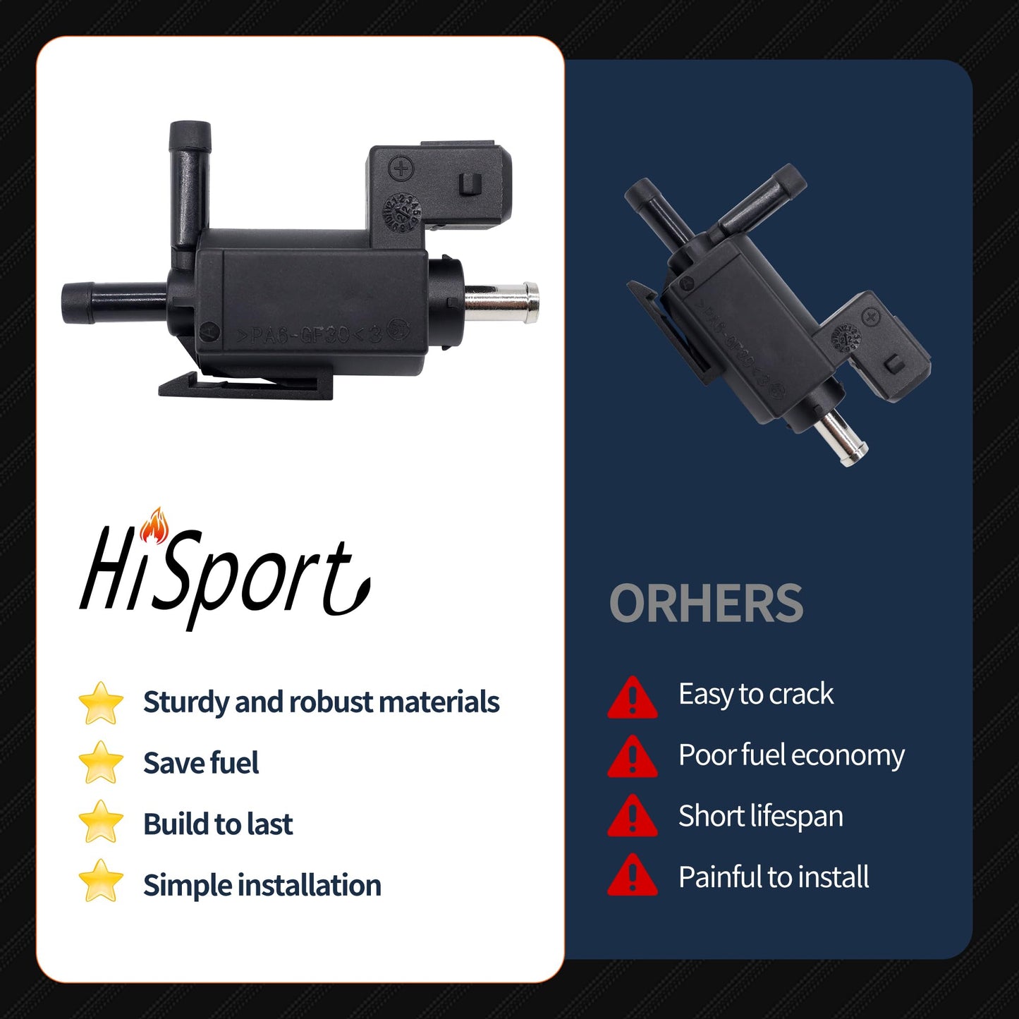 HiSport Turbo Boost Control Valve 55354158 - Compatible with Saab 9-3 2003-2011 2.0L 2.8L - Replaces 700326030 12791173 5860854