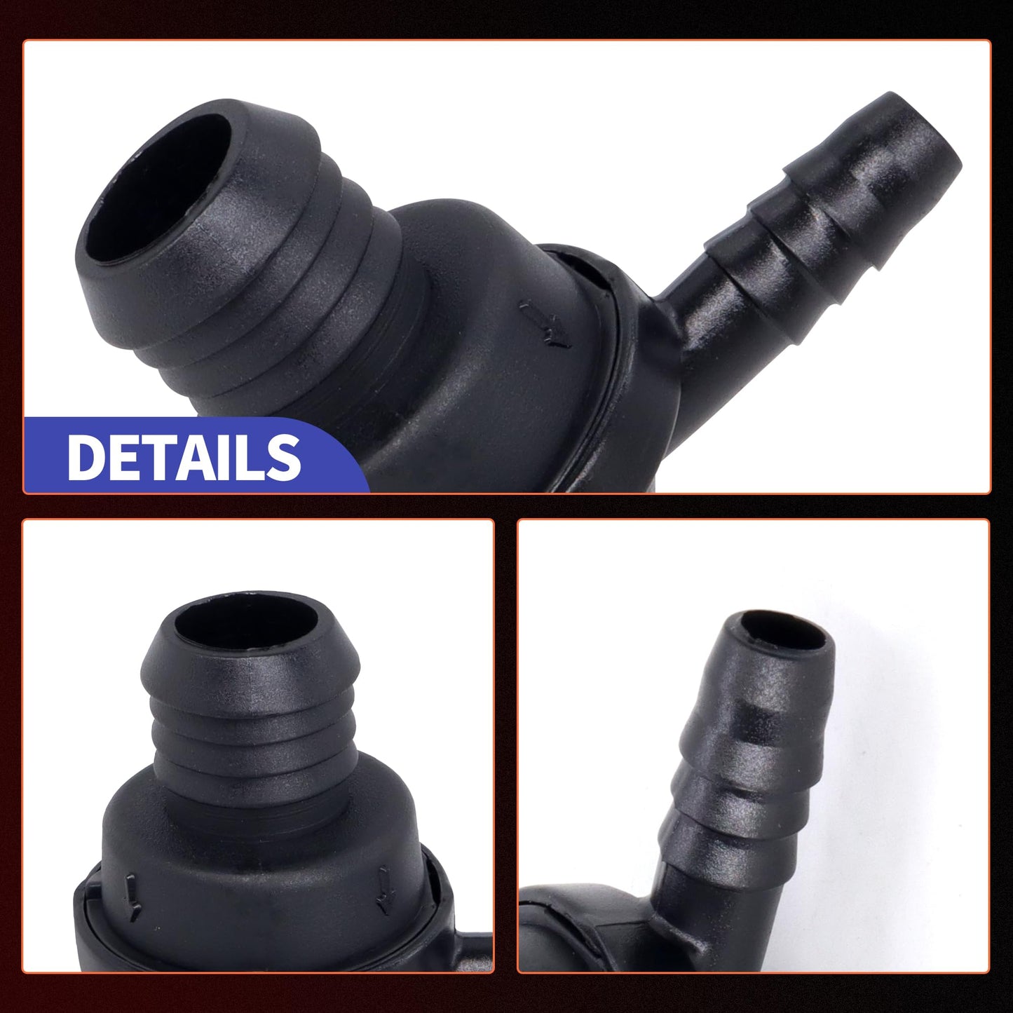 HiSport Power Brake Booster Vacuum Check Valve 34331161300 - Compatible with BMW M3 X5 525i 530i 540i Z8 740i 740iL 750iL 323Ci 323i 328Ci 328i 528i 318ti 318i Z3 318is 1992-2006 - Replace 030103175B