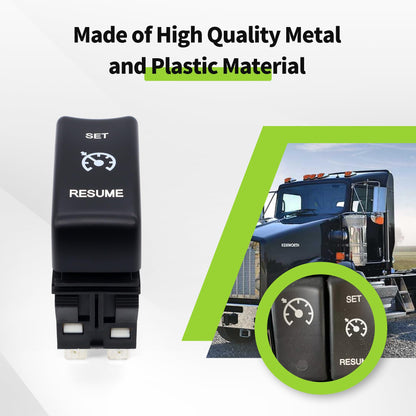 HiSport Cruise Control Rocker Switch P27-1040-15 - Compatible with Kenworth T800 W900 Peterbilt Truck Model - Replace 577.59626