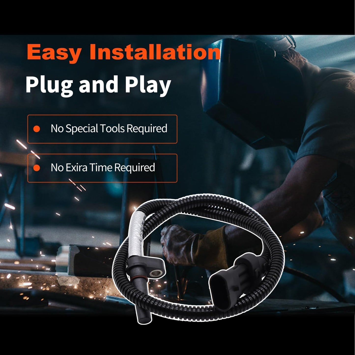 HiSport Turbocharger Speed Sensor 68039104AA - Turbo Charger Output Speed Sensor Compatible with Cummins Holset ISB ISC ISL ISX 6.7L 24V Diesel Dodge RAM 2007-2010 - Replaces 904341 5550060