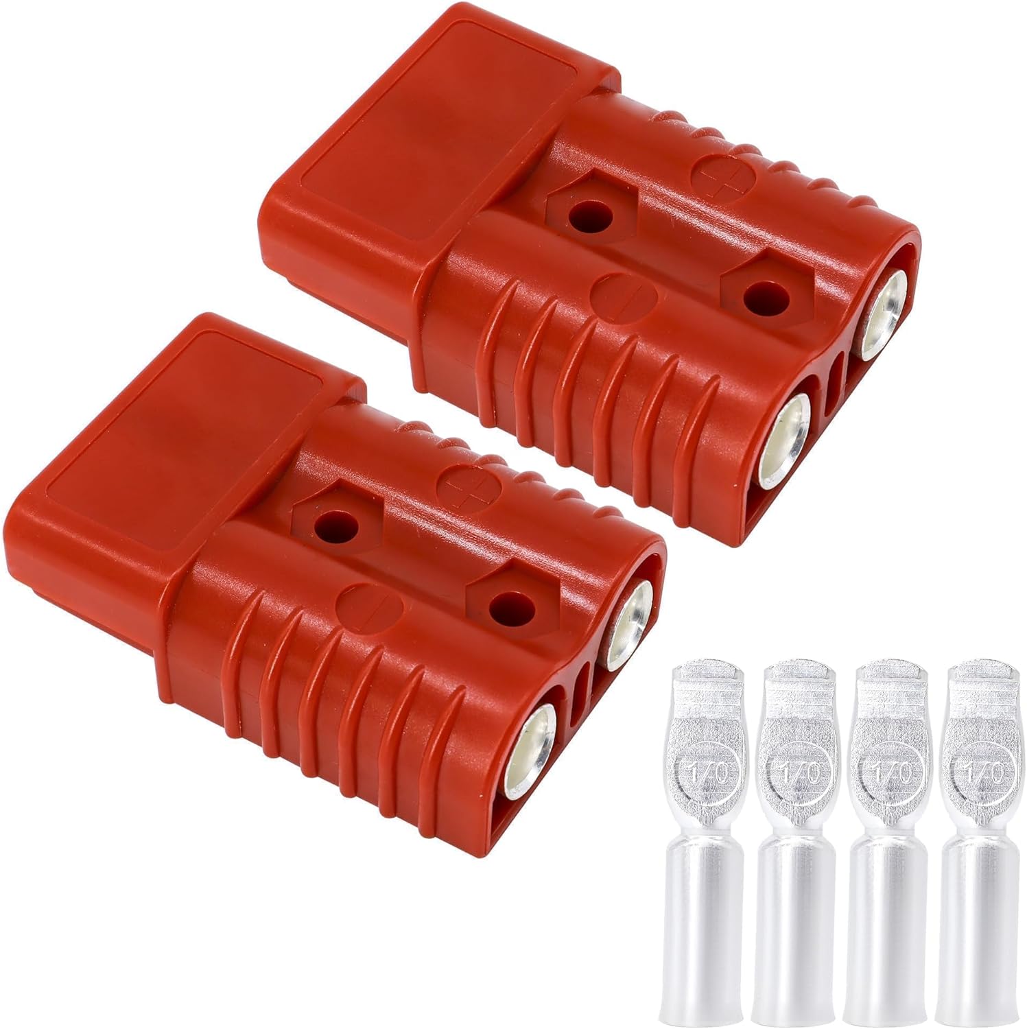 HISports 175A Anderson Stecker,Batterie Stecker,Batterie Anschluss Schnellanschluss Stecker Für Klimaanlagen, Wohnmobile, Wohnwagen, Boote,Gabelstapleranhänger,2 Stück Rot