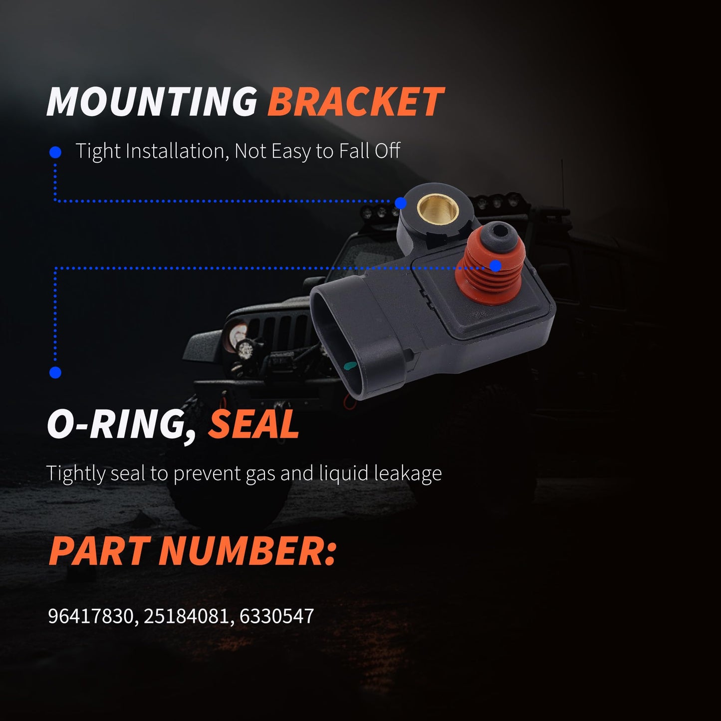HiSport Manifold Absolute Air Pressure(MAP) Sensor - Compatible with Chevrolet Optra 2006-2010 Aveo 2006-2010 Aveo5 2007-2008 Replaces 96417830 25184081