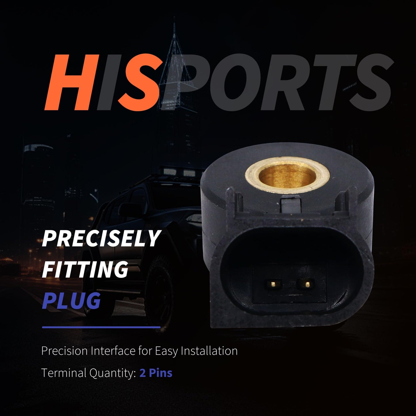 HiSport 12605738 Knock Detonation Sensor - Compatible with Buick Allure Enclave Cadillac ATS CT4 CT5 CT6 Chevrolet Blazer Camaro GMC Acadia Canyon Replaces 12636736 1564078J10 2134404 SU13922