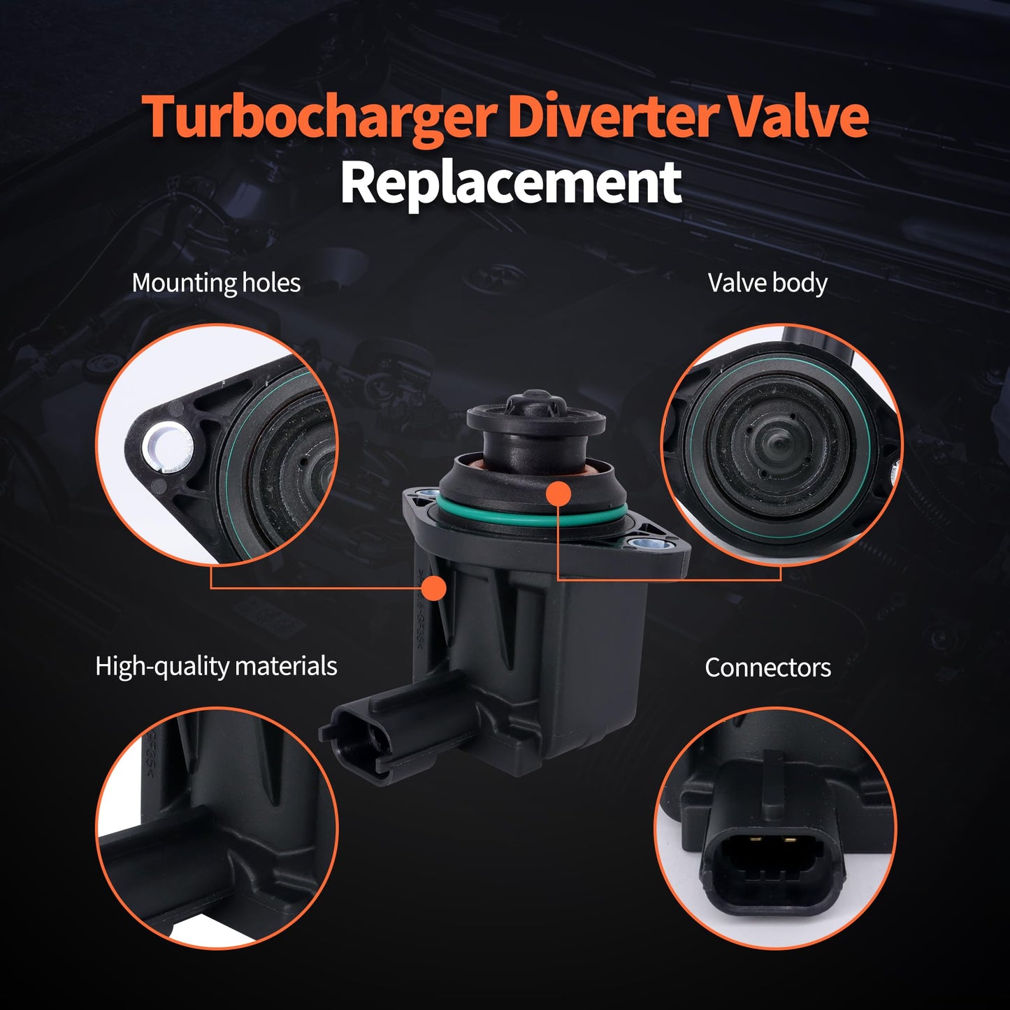 HiSport Turbo Solenoid Valve AA5E-9U465-AD - Compatible with Ford Expedition Explorer F-150 Flex Taurus Transit-150 Transit-250 Transit-350 Transit-350 HD Lincoln MKS MKT Navigator 2010-2019