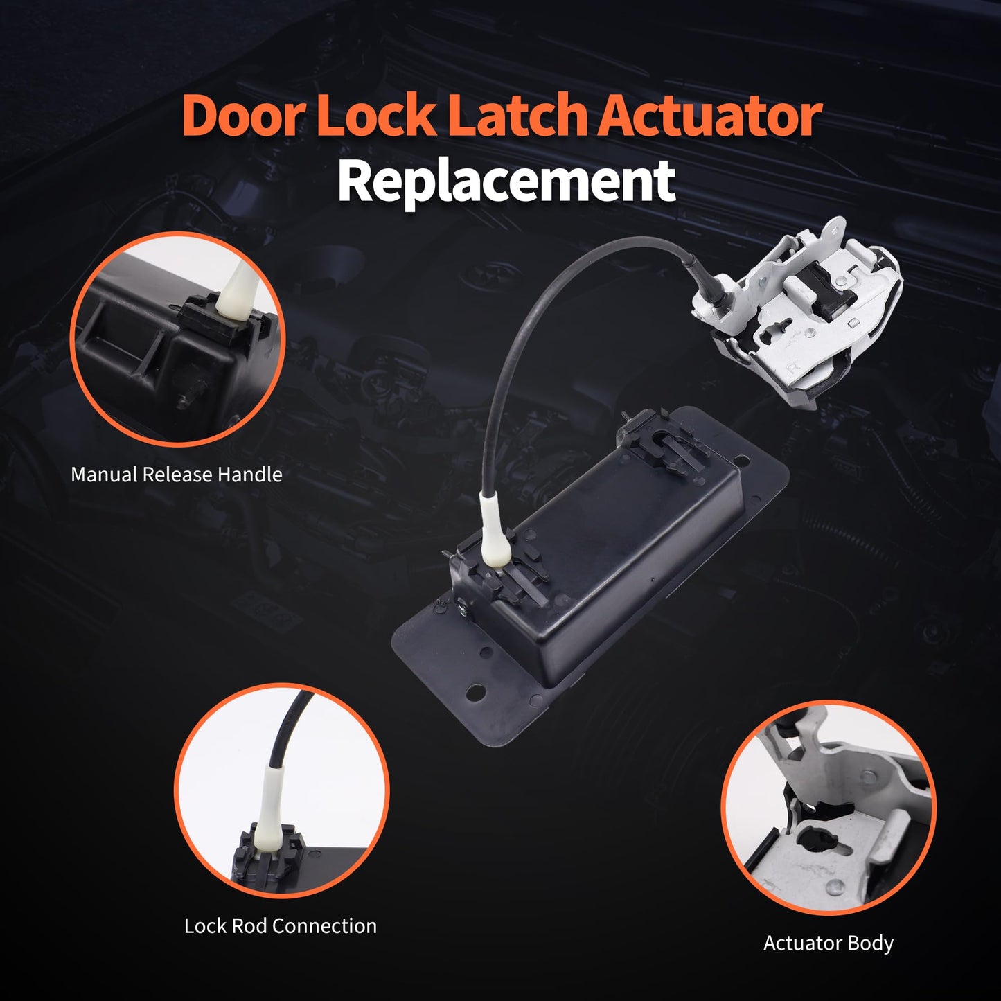 HiSport Tail Back Left Door Latch Lock Actuator 4C3Z78431A03AB Compatible with Ford Excursion 2000-2005 Sport Utility with Handle Cable Latch