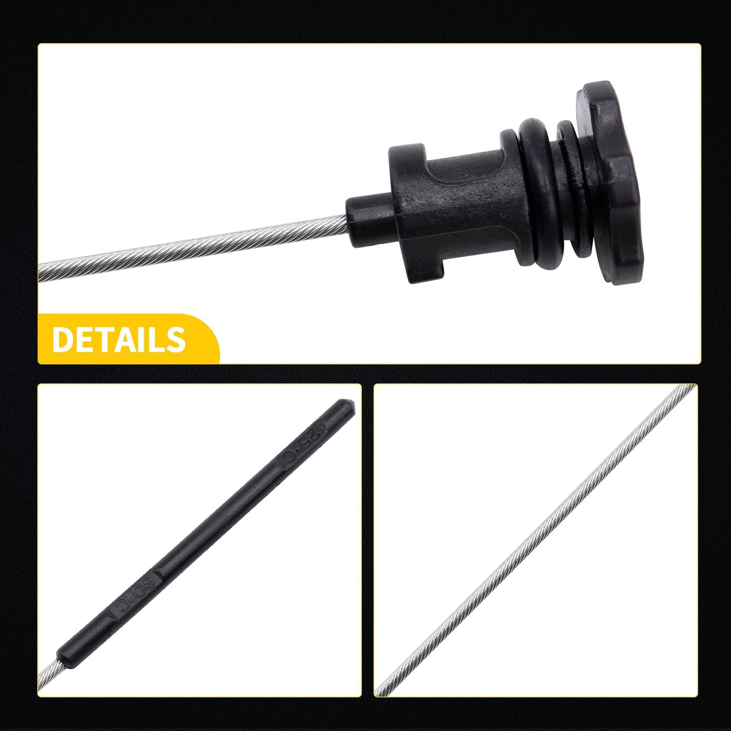 HiSport Automatic Permanent Locking Transmission Dipstick - Compatible with 300 300C C, Challenger, Charger, Magnum NAG-1 Stays in Vehicle Replaces W5A580