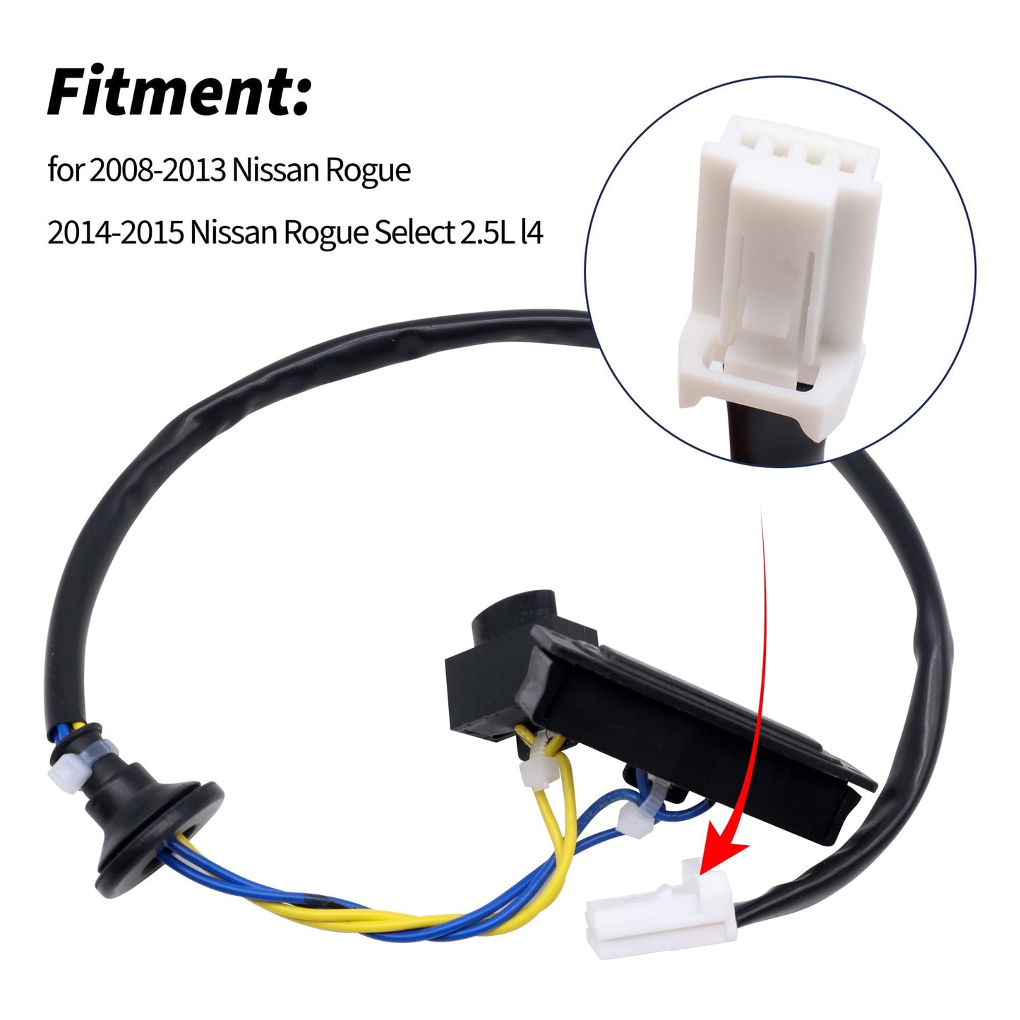 HiSport 25380-JM00A Rear Trunk Switch Tailgate Lid Release Switch Compatible with Nissan Rogue 2008-2015,Nissan Rogue Select 2.5L l4 2014-2015 Replacement for OEM 25380JM00A