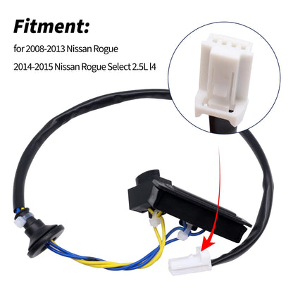 HiSport 25380-JM00A Rear Trunk Switch Tailgate Lid Release Switch Compatible with Nissan Rogue 2008-2015,Nissan Rogue Select 2.5L l4 2014-2015 Replacement for OEM 25380JM00A
