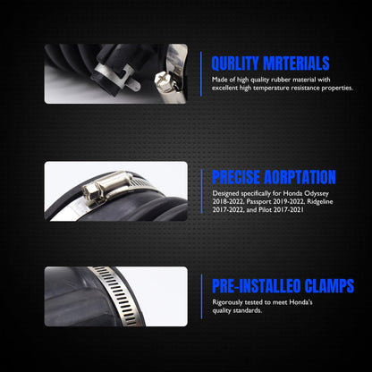 HiSport Air Intake Hose Intake Filter Tube - Compatible with Acura MDX ZDX 2010 2011 2012 2013 Replaces 17228-RYE-A10