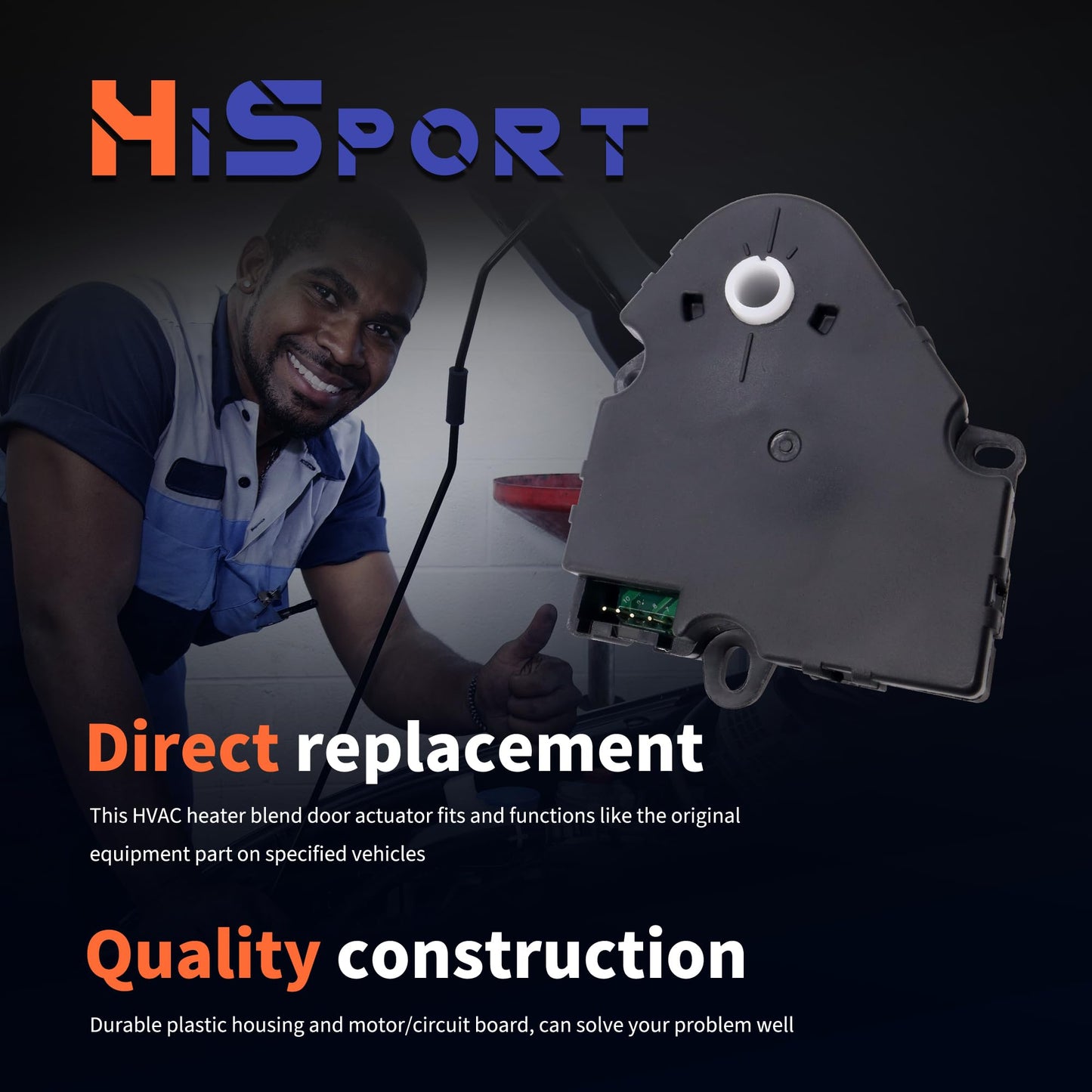 HiSport 604-107 HVAC Blend Door Actuator - Compatible with Chevy Impala Malibu Monte Carlo Corvette C2500 C3500 K3500 Tahoe Venture C1500 C1500 Suburban C2500 Suburban K1500 K2500 K2500 1995-2005