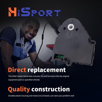 HiSport 604-107 HVAC Blend Door Actuator - Compatible with Chevy Impala Malibu Monte Carlo Corvette C2500 C3500 K3500 Tahoe Venture C1500 C1500 Suburban C2500 Suburban K1500 K2500 K2500 1995-2005