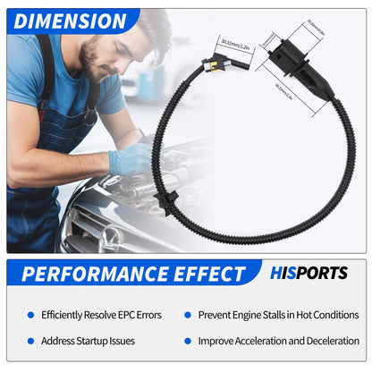 HiSport PC885 Engine Crankshaft Position Sensor Compatible with Chevrolet Cruze 2010, 2011, 2012, 2013, 2014, 2015 Cruze Limited 2016 Sonic 2012, 2013, 2014, 2015, 2016, 2017, 2018