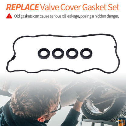 HiSport Engine Valve Cover Gasket Kit - Compatible with Honda Civic 1.8L L4 1799cc 2006-2015 - Replace VS50741R