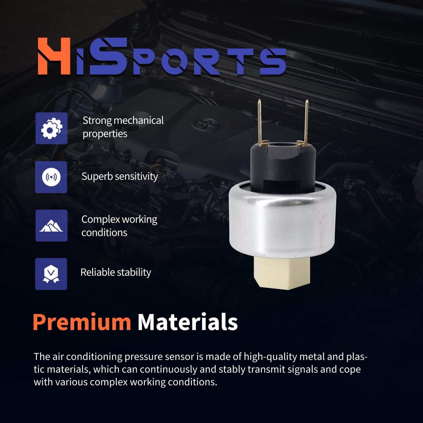 HiSport A/C Clutch Cycle Switch - Compatible with Buick Century Electra Chevrolet Astro Bel Air GMC C1500/C2500 Pickup Pontiac 6000 Acadian Bonneville Replaces SW 1122C